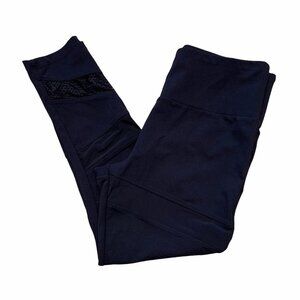 Manor sport Leggings mesh panel cropped black med